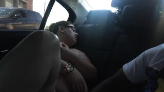 Squirting all over the backseat