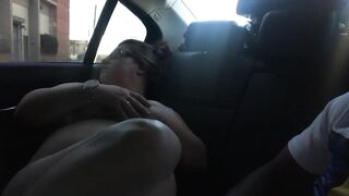 Squirting all over the backseat