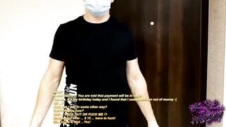 Sushi delivery man banged! a client who had no cash