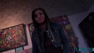 Young african 18 yo bimbos blows penis