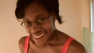 goddess african 18 yo blows on white cock