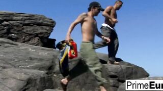 Vayana takes 2 rough dicks by the ocean