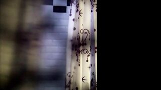 French MILF stripping inside toilet