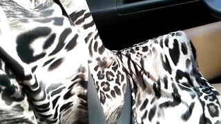 Masturbation into the vehicle while driving