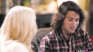 Old milf mommy Christie Stevens convinced stepson to stay