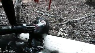 rubber pvc bdsm tape with bondage lovers