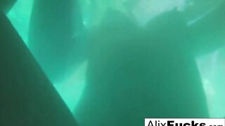 Underwater concealed camera dyke fun with Alix & Jenna