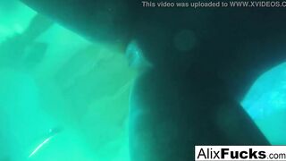 Underwater concealed camera dyke fun with Alix & Jenna