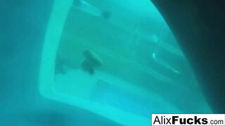 Underwater concealed camera dyke fun with Alix & Jenna