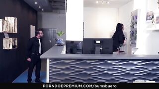 BUMS BUERO – Silicone breasts got cum sprayed inside wild