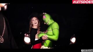 LETSDOEIT - Halloween Bus Screwed With German 19 Year Old Lullu Gun