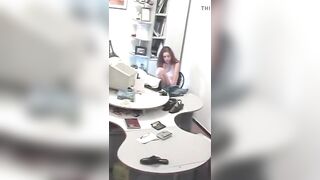 Lustful secretary screwed a new boss