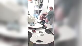 Lustful secretary screwed a new boss