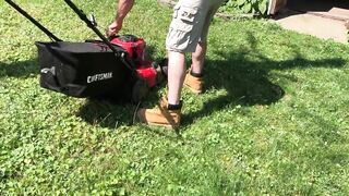 Cougar watches me inside play with her garden then sucks me gorgeous