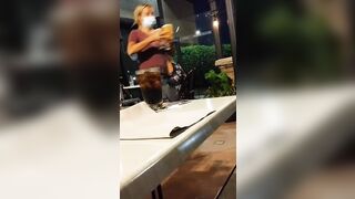 Candid Blonde Into Flip Flops