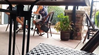 Candid Blonde Into Flip Flops