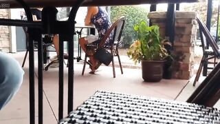 Candid Blonde Into Flip Flops