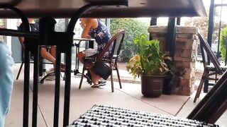 Candid Blonde Into Flip Flops