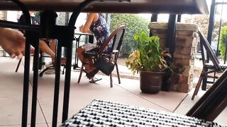 Candid Blonde Into Flip Flops