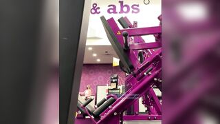 Adorable Teenagers Leg Press Inside Pink Tight Pants