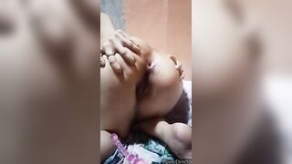 Small chinese bimbo training with her vibrator deep inside her little booty