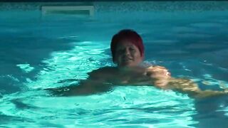 Annadevot - Nude swim inside the pool