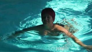 Annadevot - Nude swim inside the pool