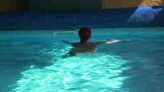 Annadevot - Nude swim inside the pool
