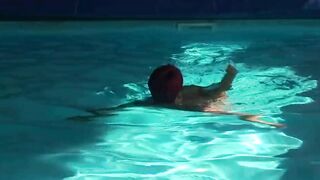Annadevot - Nude swim inside the pool