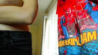 MylaAngel wears tight clothes, presses her titted rough, blows her