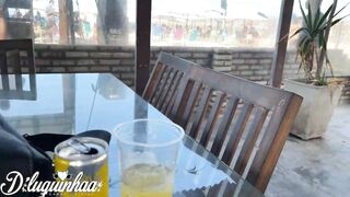 Play on the beach with Evy bimbos ends up into