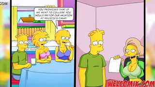 Krustie's Vacation Camp with Cutie chicks! - The Simptoons