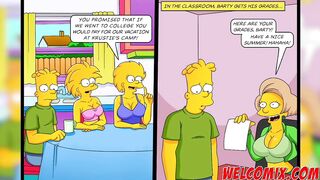 Krustie's Vacation Camp with Cutie chicks! - The Simptoons