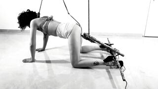 Slave Training: Bdsm, anal hook, ball gag, and magic wand