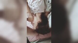 Rough dick fucks his mistress inside the mouth