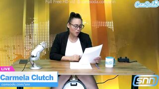 Cutie Hispanic news anchor masturbation on air
