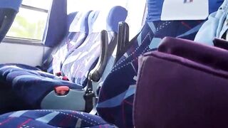 Bus passenger caught me pose my body and he helps