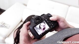 Daddy Clicking His Bombshell Daughter's naked Pictures