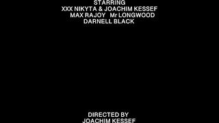 Interracial double anal gang bang with XXX Nikyta squirting while getting