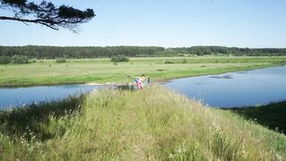 Upon Volga river on biggest space