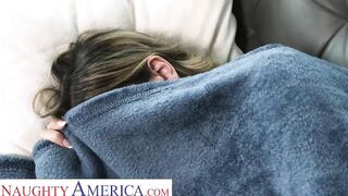 Sensual America - Bombshell blonde with pierced nipples fucks bbc