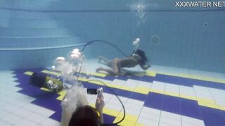 Hottest underwater chicks Adeline Gauthier is casting