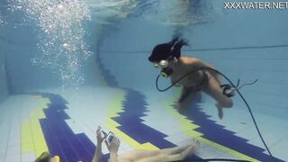 Hottest underwater chicks Adeline Gauthier is casting