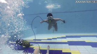Hottest underwater chicks Adeline Gauthier is casting