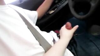 Made Him Cum Fast Hand Job While Driving
