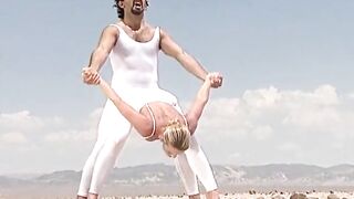 Anal yoga into the desert