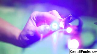 Kendall Karson plays with her super titties and tight soak