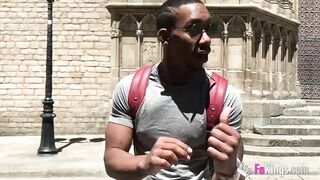 Interracial screwed after a Goddess dose of outdoors butt exhibition