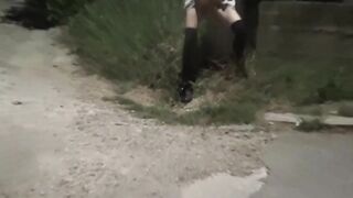 Very Cutie Step Sister Caught Masturbating inside Outdoors