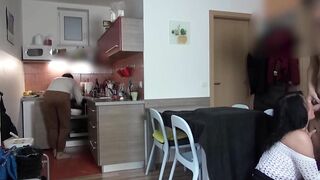 RISKY! Nailed behind the back by stepmom